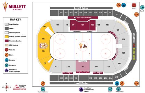 coyotes arena map